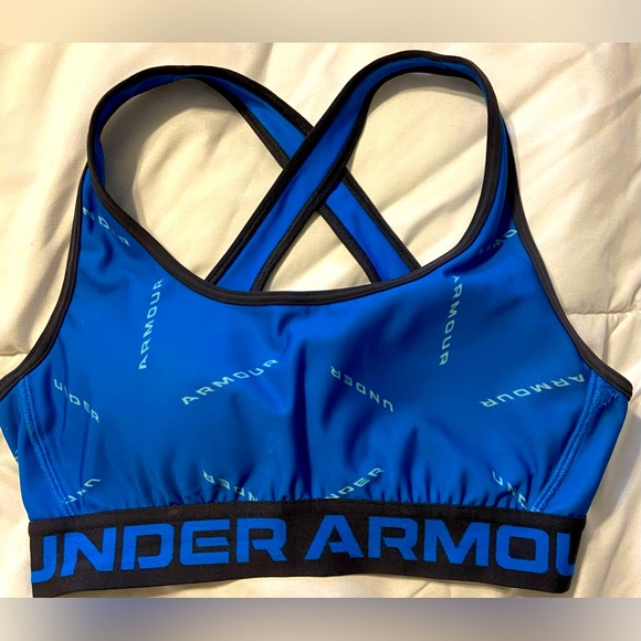 Under Armour Sz Small Padded Printed Compression Active Bra - Picture 1 of 3